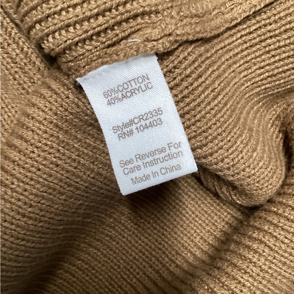 Blu pepper knit mock neck sweater. Size Large   Medium Brown - Picture 6 of 10